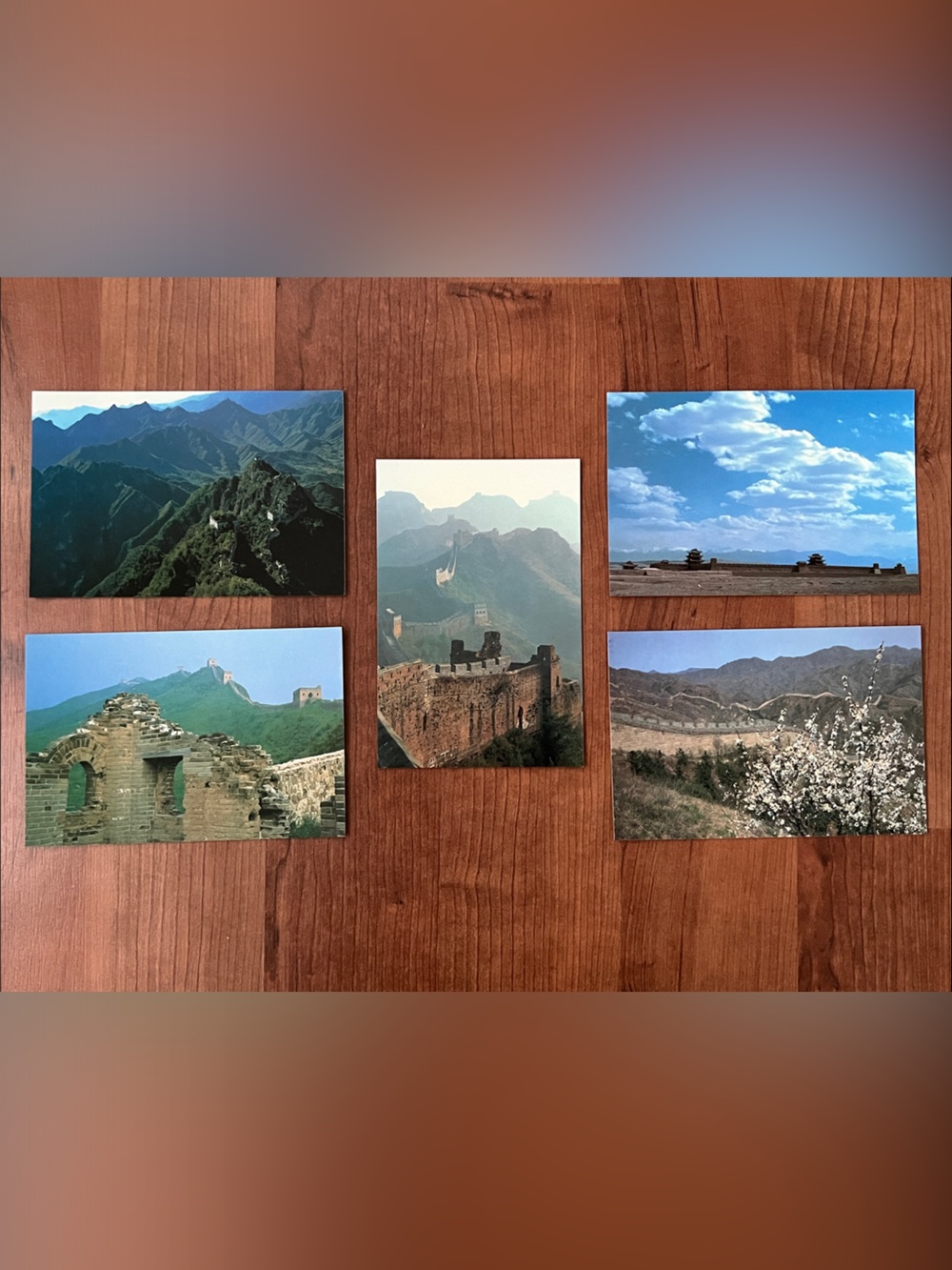 Vintage Great Wall Landscape Wall Art - Blue, Green, Brown